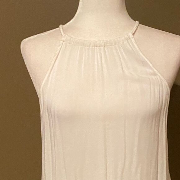 Mud Pie Swimsuit Coverup Size Small Fringe Bottom Tie Neck - Picture 3 of 10